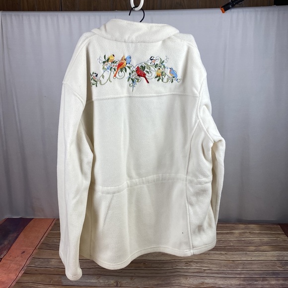 3X wild bird embroidered Bradford Exchange full-Zip fleece - Picture 4 of 4